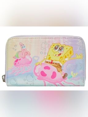 Loungefly SpongeBob SquarePants Pink Purple Zip Wallet
